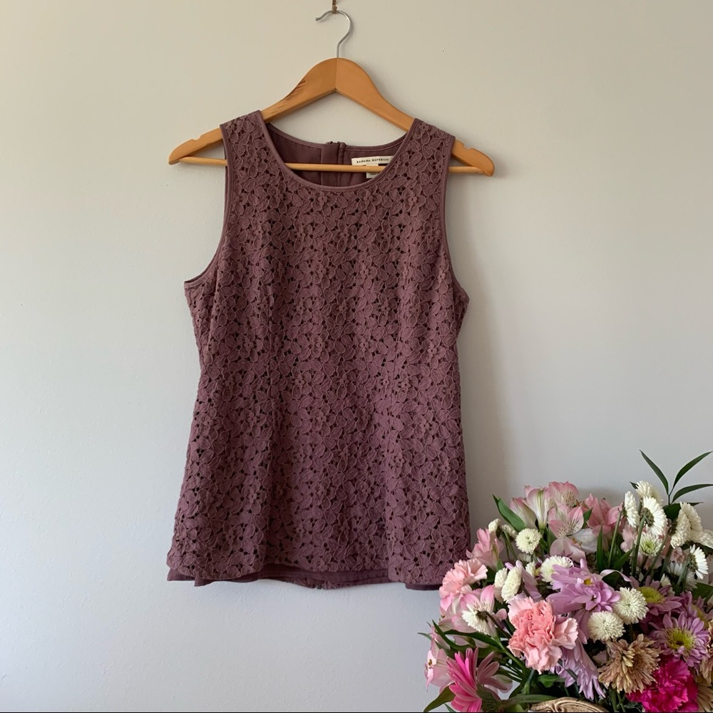 Dusty lavender Banana Republic lace tank